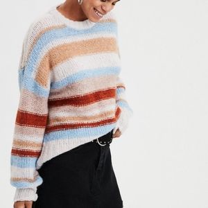 American Eagle Multi-stripe Pullover Sweater